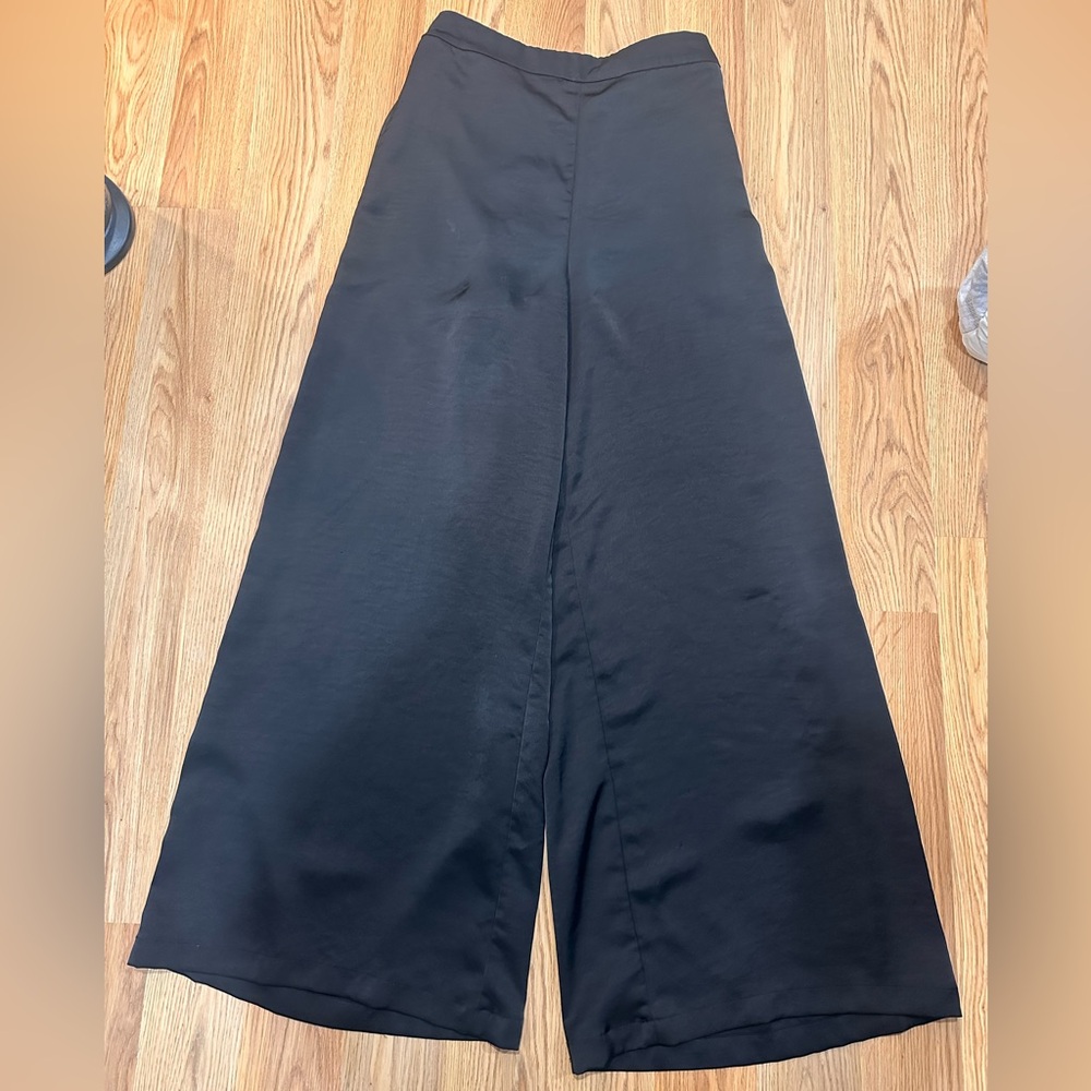Satin wide leg pants